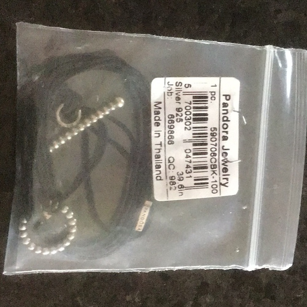 Pandora versatile string and sterling silver bracelet or necklace  590706cbk-100